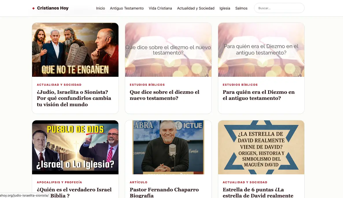 Screenshot de Cristianos Hoy