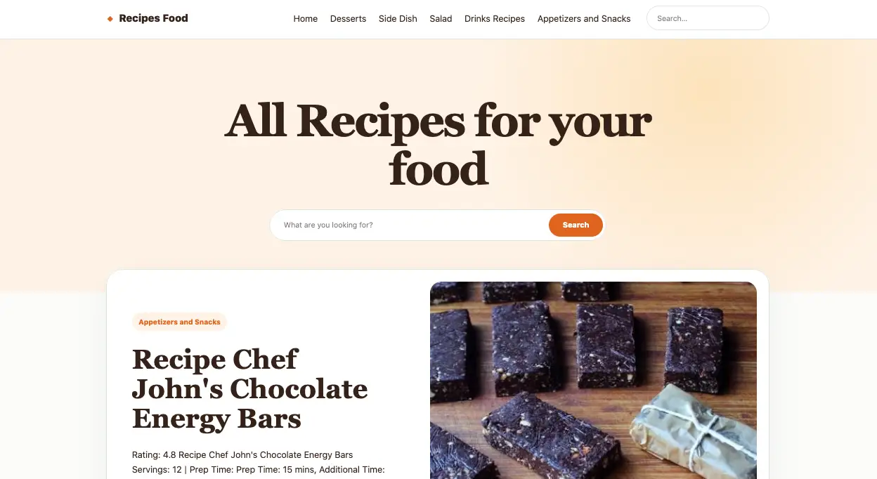 Screenshot de RecipeFood.net