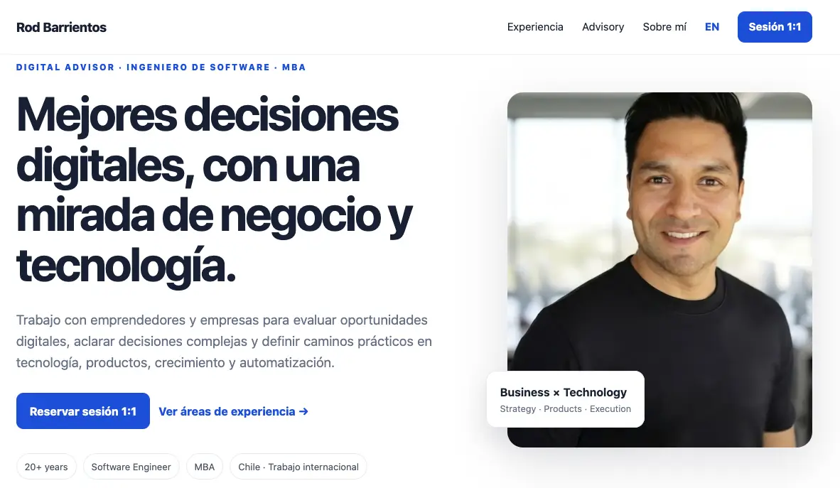 Screenshot de RodBarrientos.com